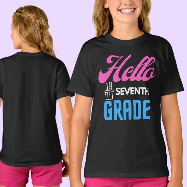 Camiseta Alô, 7º ano, De Volta À Escola (Criador carregado)