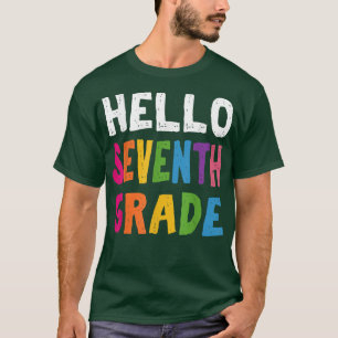 Camiseta Alô, 7º ano de volta à escola, professor perfeito