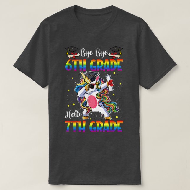 Camiseta Alô, 7, Professora Do Unicórnio De Volta A Sc (Frente do Design)