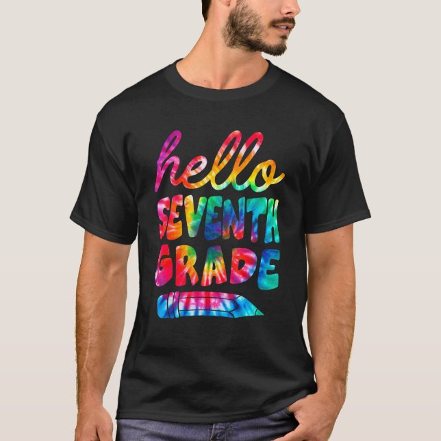 Camiseta Alô, 7, Professores de Crianças Tie Dye (Frente)