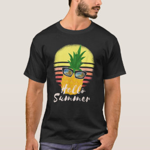 Camiseta Alô Abacaxi de Verão Óculos escuros Ananás engraça