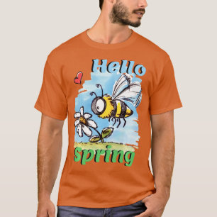 Camiseta Alô, abelha primavera, Longa Capa