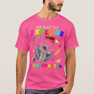 Camiseta alô Astronauta do jardim de infância, primeiro dia