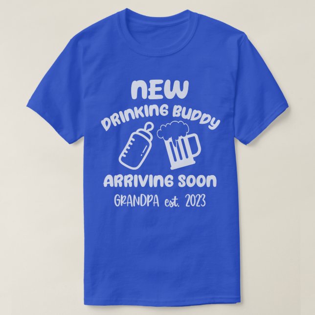 Camiseta Alô, Avô 2023 Anúncio de Gravidez Novo (Frente do Design)