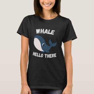 Camiseta Alô De Baleia Lá Colegas De Baleia Engraçados Olá