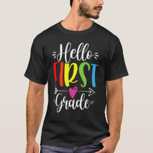 Camiseta Alô, Equipe Do Primeiro Grau Para Crianças Meninas