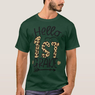 Camiseta Alô Estudantes De Leopardo Da Classe 1rua De Volta