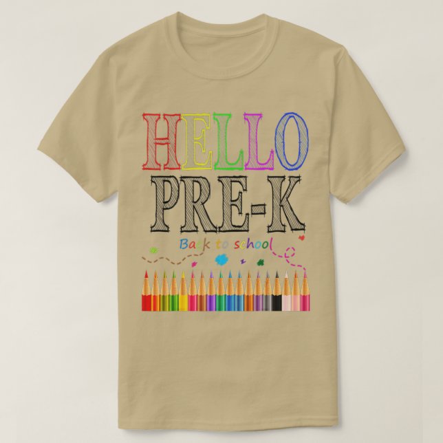 Camiseta Alô, Excelente pré-escolar do PreK, presente na es (Frente do Design)