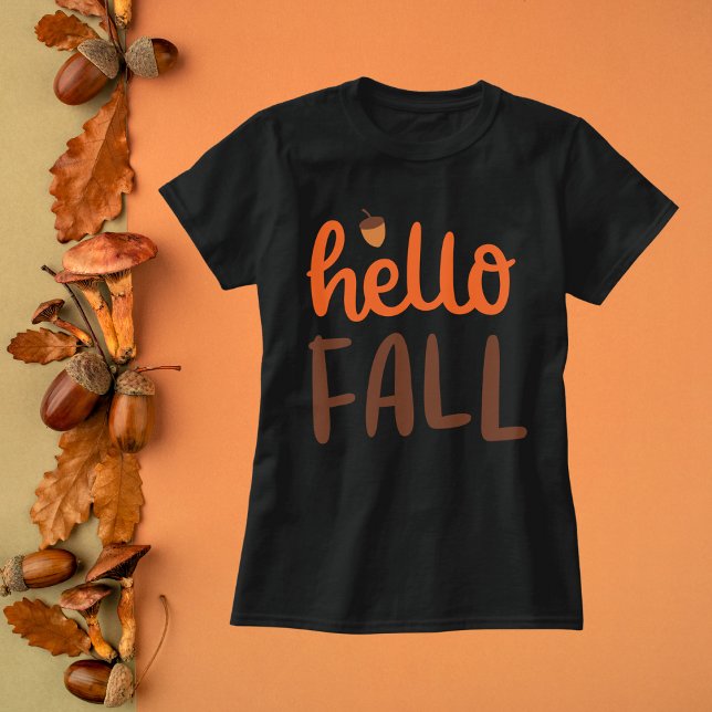 Camiseta Alô Fall Acorn animado (Criador carregado)