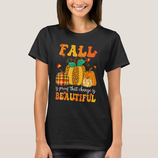 Camiseta Alô Fall Leopard Pumpkin Spice Fall Vibumn (Frente)