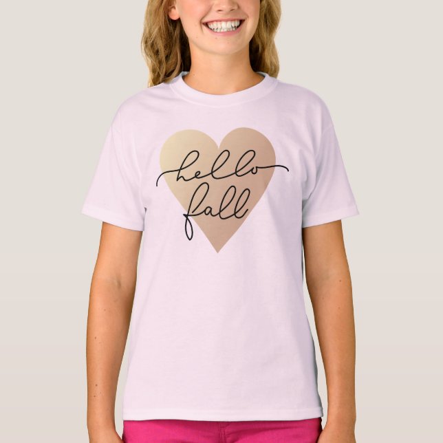 Camiseta Alô, Fall Love Heart (Frente)