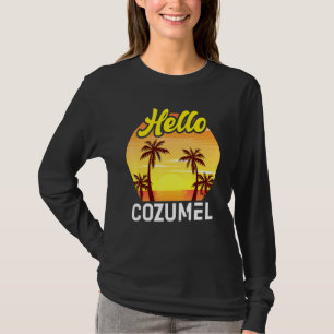 Camiseta Alô Férias da Ilha Cozumel Palm Sunset Beach