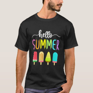 Camiseta Alô Férias De Verão Popsicle Ice Lolly School S