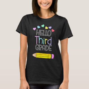 Camiseta Alô, Lápis Do Terceiro Grau De Volta Ao Ensino