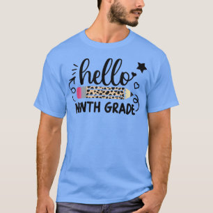 Camiseta Alô, Lápis Leopard Do Nono Grau De Volta À Escola