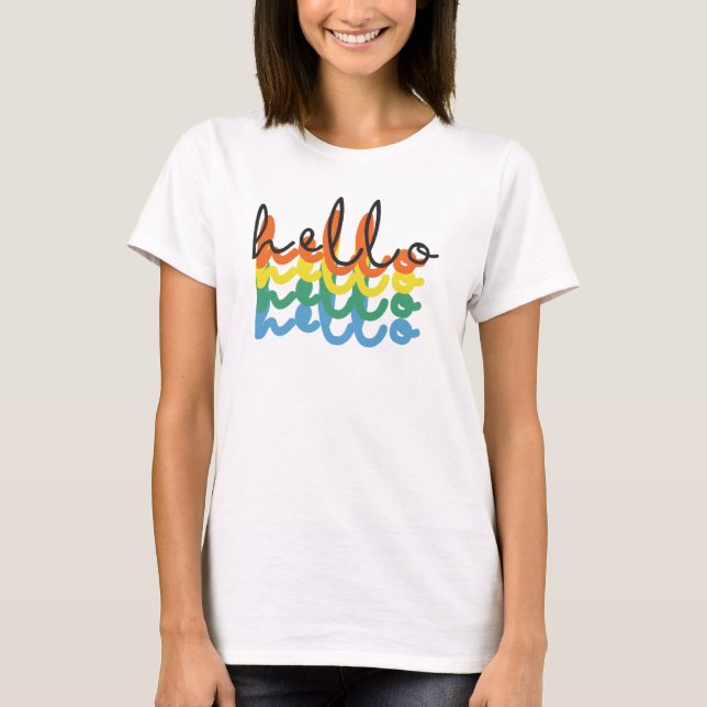 Camiseta "Alô Multicolor" (Frente)