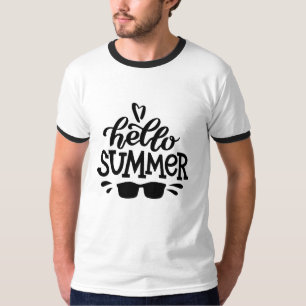 Camiseta Alô, óculos de sol de verão