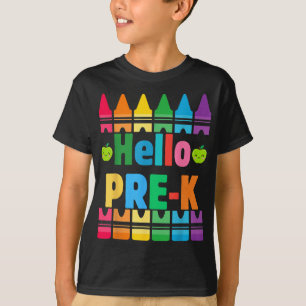 Camiseta Alô Pêncils Pré-k De Volta Para Estudante De Profe