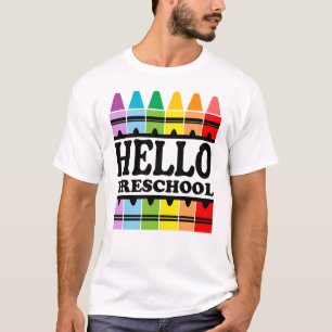 Camiseta Alô, pré-escola de volta à escola