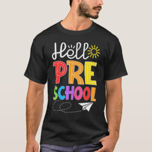 Camiseta Alô Preschocolina Divertida Pré K Estudante de Seg