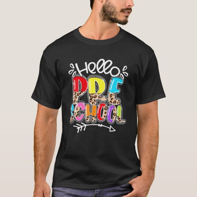 Camiseta Alô Preschool De Volta Ao Estudo De Professores Pr (Frente)