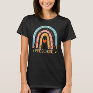 Camiseta Alô Preschool Leopard Boho Rainbow 1rua Dia De Sc