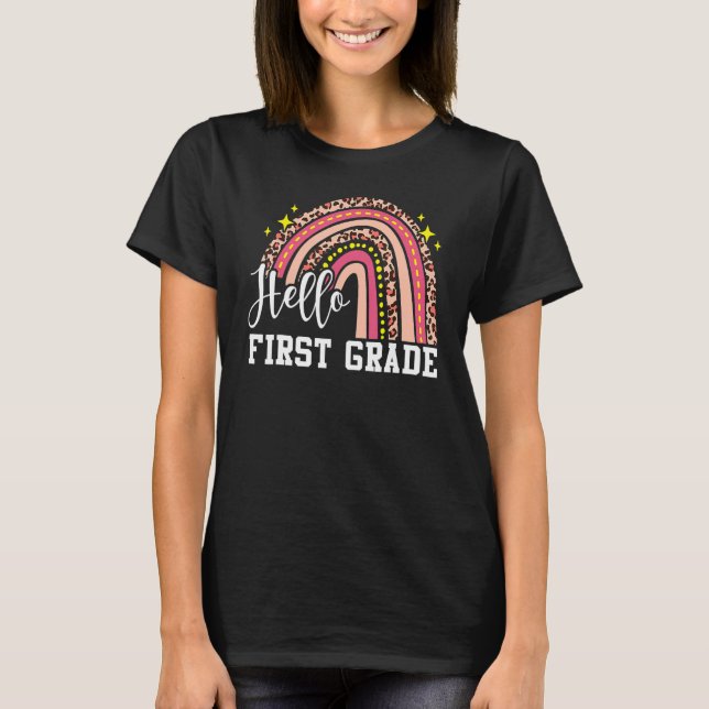 Camiseta Alô Primeira Grau 1 rua Grau Rainbow Leopard Back  (Frente)
