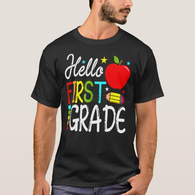 Camiseta Alô Primeiro Ano De Volta Para Professores Da Esco (Frente)