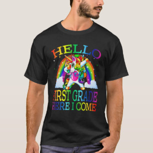 Camiseta Alô Primeiro Grau Aqui Eu Volto Para O Unicórnio.