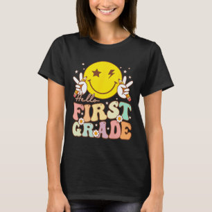 Camiseta Alô Primeiro Grau Hippie Smile Face 1rua Grade Bac