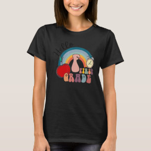 Camiseta Alô, Primeiro Grau, rua, Arco-Íris De Volta À Esco