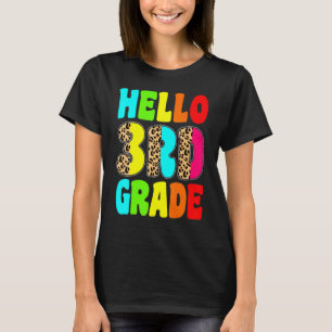 Camiseta Alô Professor de Leopard do 3º ano de volta a Scho