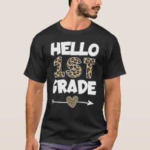 Camiseta Alô Professor de primeira classe de Leopard da cla