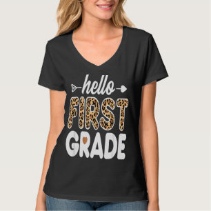 Camiseta Alô Professor de primeira classe de Leopard da cla