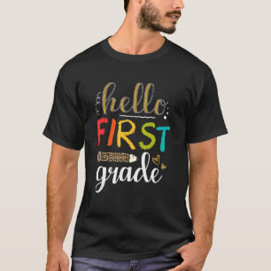 Camiseta Alô Professor de primeira classe Leopard Print 1ru