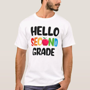 Camiseta Alô Professor do 2º ano de volta ao Design escolar