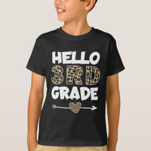 Camiseta Alô, professor do 3º ano de Impressão Leopardo, 3º