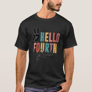 Camiseta Alô Professor do 4º ano Primeiro dia de escola