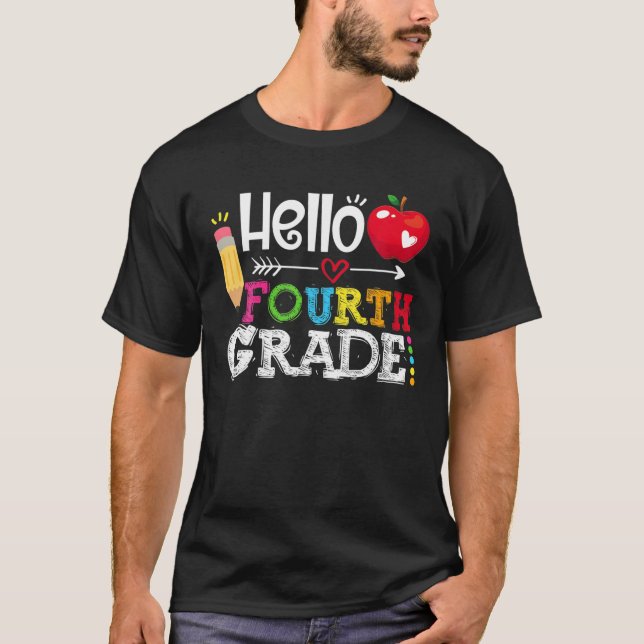 Camiseta Alô, Professor Do Quarto Grau, Primeiro Dia Da Esc (Frente)