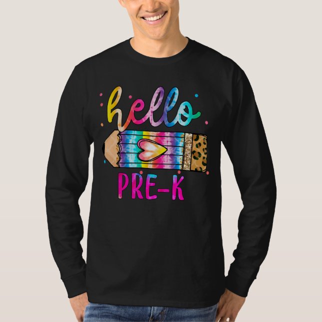 Camiseta Alô Professores de Lápis Cortantes de Leopard Tie  (Frente)