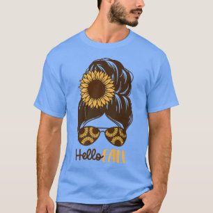 Camiseta Alô, Queda do Gráfico de Girassol, Mulheres do out