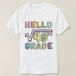 Camiseta Alô - Raiz Funny Square de Grau 7 de 49 Matemática<br><div class="desc">Um temático "Volta à escola" engraçado para os estudantes e professores do ensino médio iniciarem seu ano escolar 2021-2022,  se divertir vestindo isso e fazer o primeiro dia do 7 ficar mais feliz.</div>
