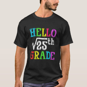 Camiseta Alô, Raiz Quadrada 5 De 25 Matemática De Volta A S