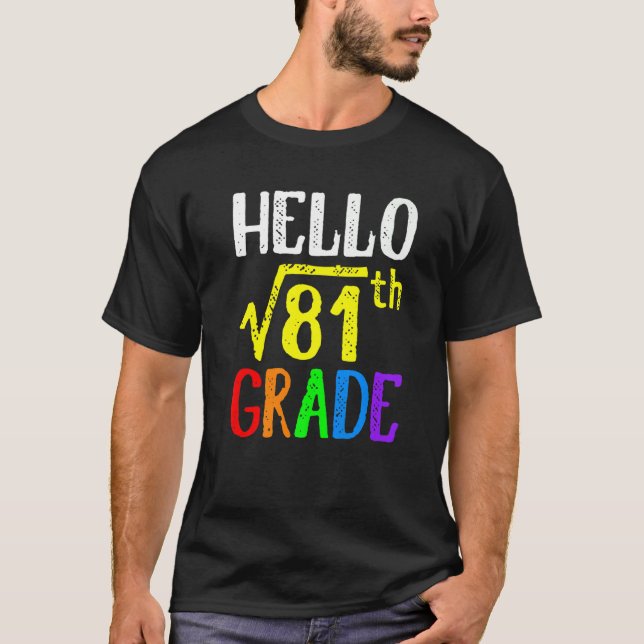 Camiseta Alô, Raiz Quadrada Do 9º Grau De 81 Matemática De  (Frente)
