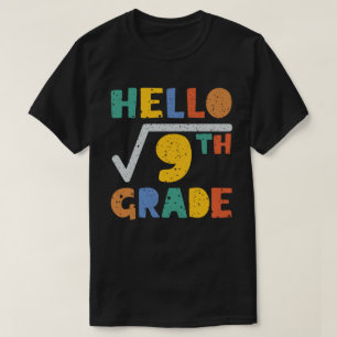 Camiseta Alô, Raiz Quadrada Engraçada Do 3º Grau, De 9 M