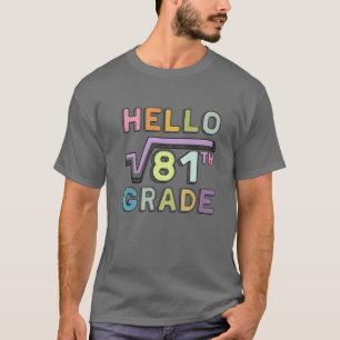 Camiseta Alô, Raiz Quadrada Engraçada Do 9º Grau De 81 Mate