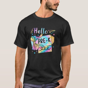 Camiseta Alô, Rua de Arco de Coquetel Pré K Tie Dye Pencil