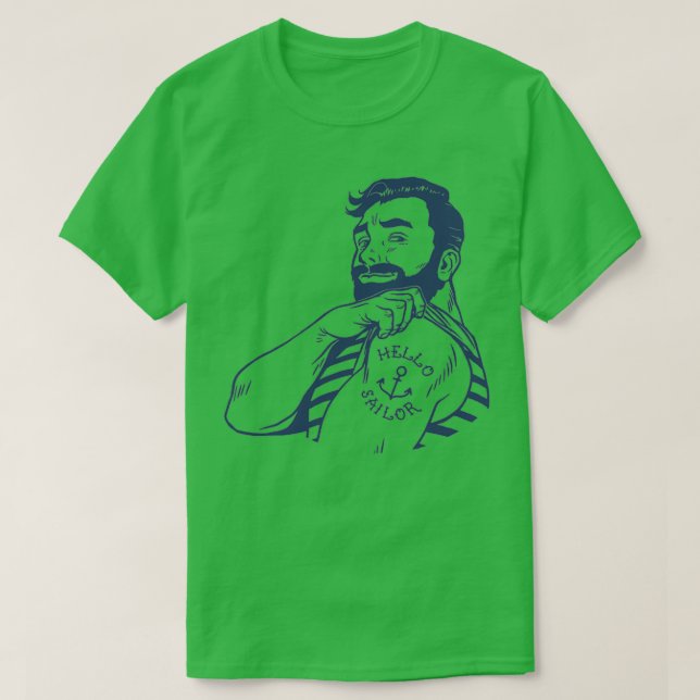 Camiseta Alô Sailor Arm Tattoo (Frente do Design)