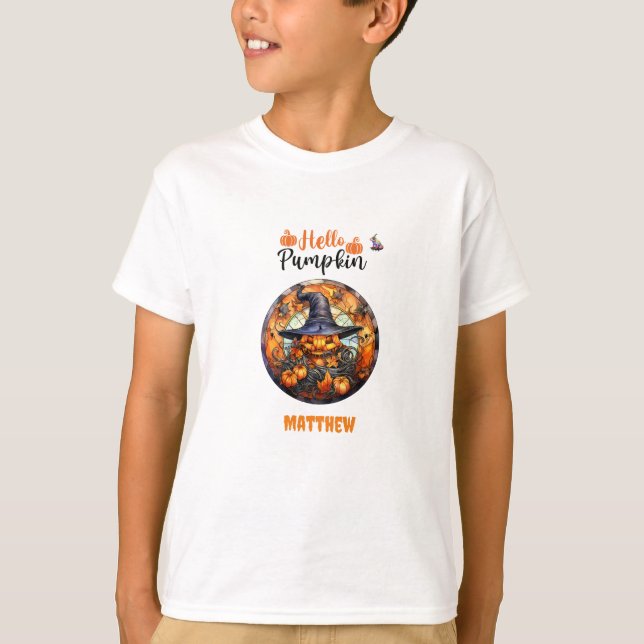 Camiseta Alô Scary Hallowe'en Pumpkin (Frente)