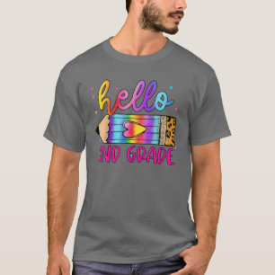 Camiseta Alô Segundo Grau Leopard Tie Dye Pencil Cute Teach